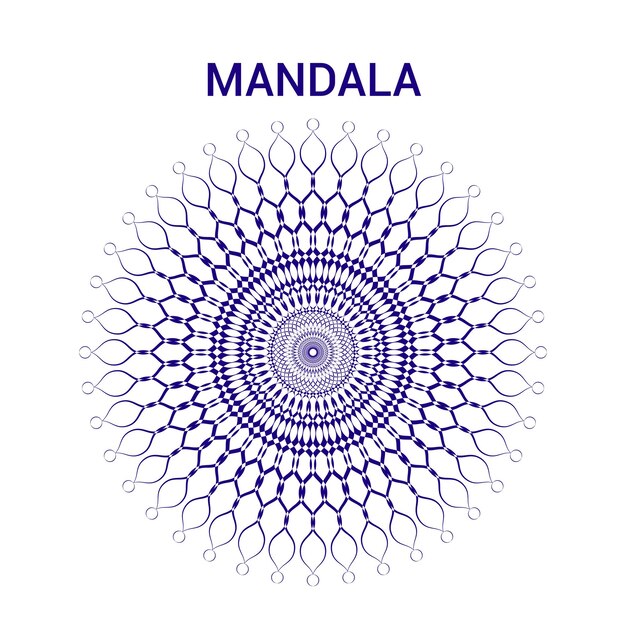 Le design complexe du mandala en bleu dégradé