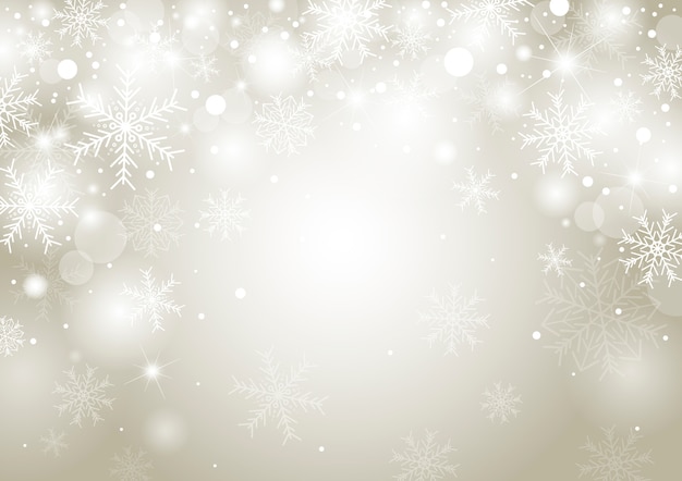 Design De Concept De Fond De Noël De Flocon De Neige Blanc