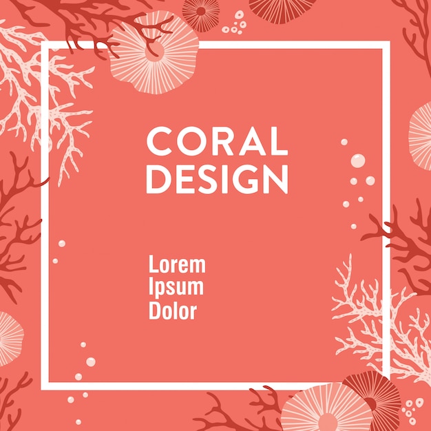 Vecteur design corallien branché