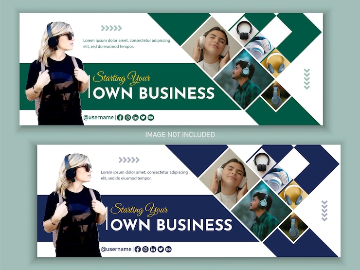 Vecteur un design de couverture facebook moderne et élégant pour promouvoir votre entreprise