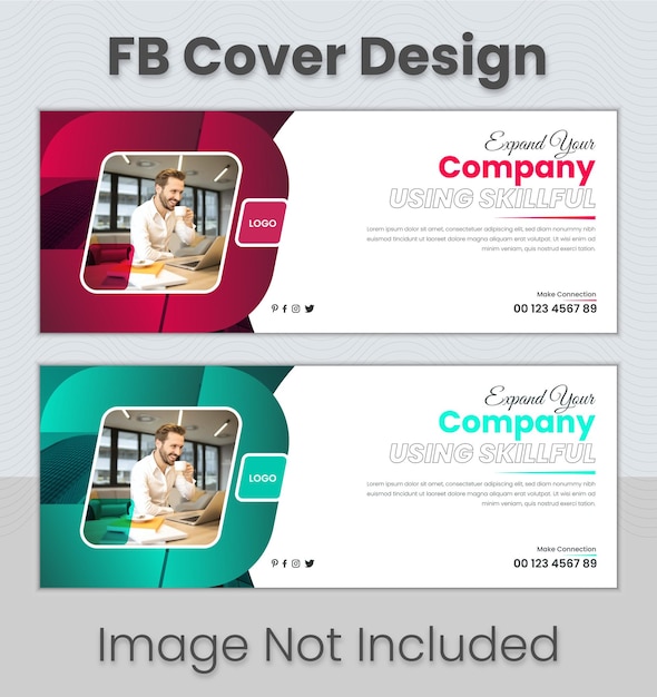 Design De Couverture Facebook Professionnel, Design De Couverture Facebook Moderne Et Design De Couverture Facebook D'entreprise