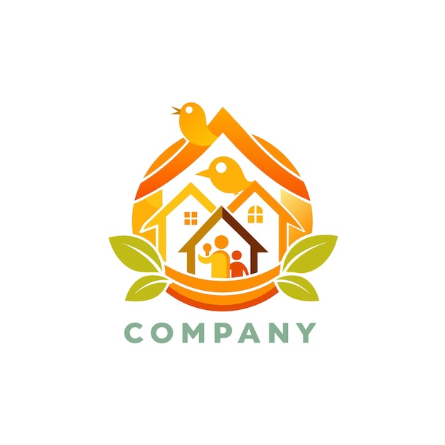 Design créatif du logo pour l'illustration vectorielle de la société immobilière