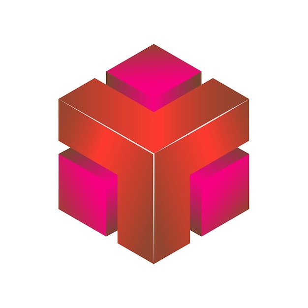 Un design de cube avec un effet de lumière