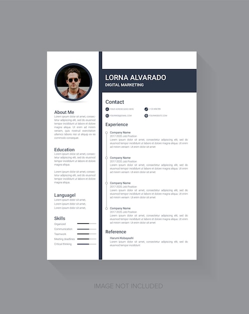Design de CV professionnel au format A4