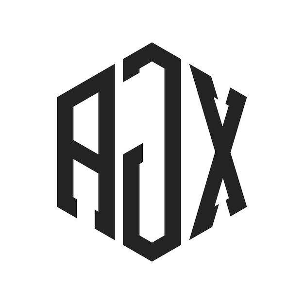 Design du logo AJX Lettres initiales Monogramme AJX Logo en utilisant une forme hexagonique