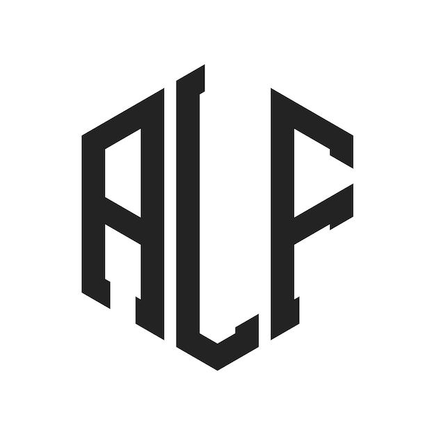 Design du logo ALF Lettres initiales Logo du monogramme ALF en utilisant la forme d'hexagone