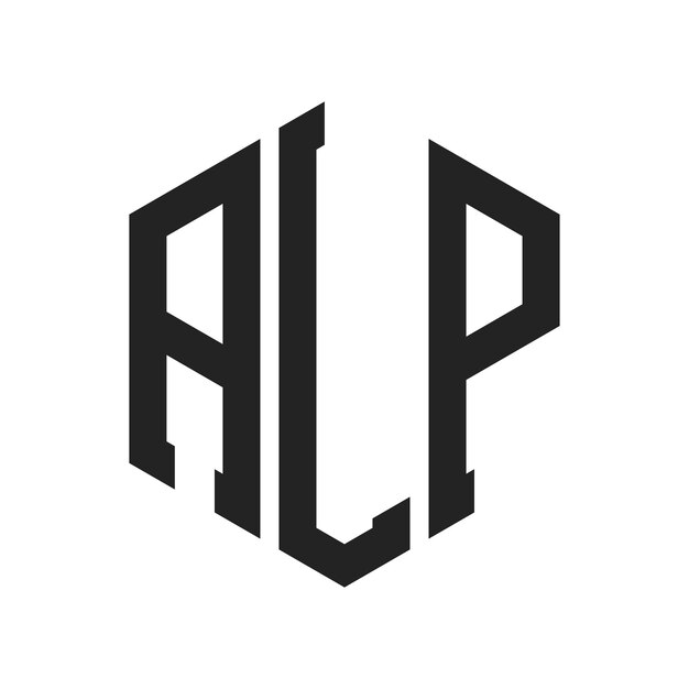 Design du logo ALP Lettres initiales Logo du monogramme ALP en utilisant la forme d'hexagone