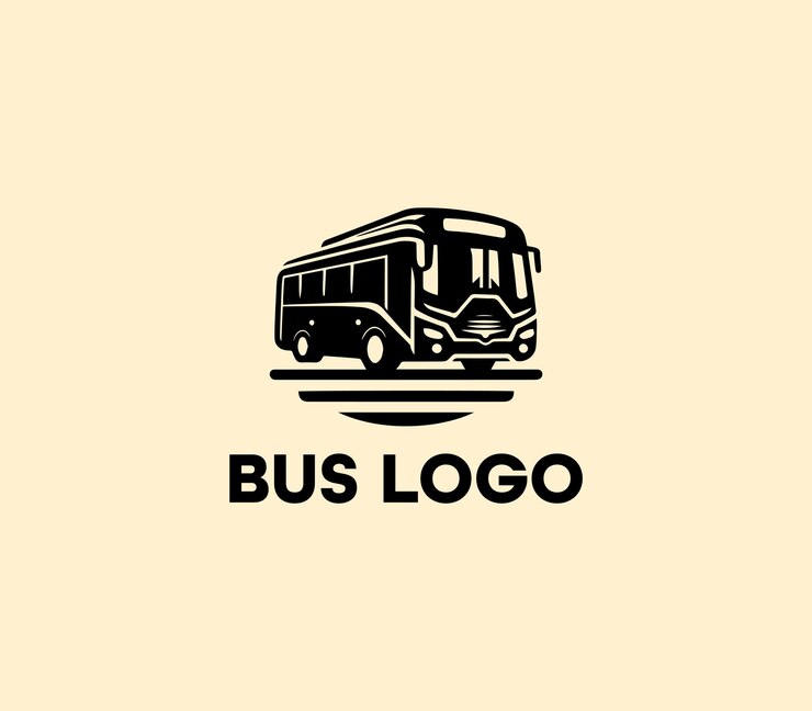 Vecteur design du logo de l'autobus module d'autobus de voyage service de transport en commun de transport touristique abstrait du logo du bus