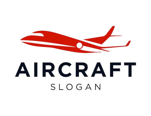 Vecteur design du logo de l'avion créé à l'aide de l'application corel draw 2018 sur un fond blanc