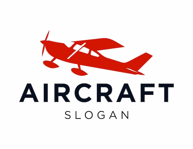 Design Du Logo De L'avion Créé à L'aide De L'application Corel Draw 2018 Sur Un Fond Blanc