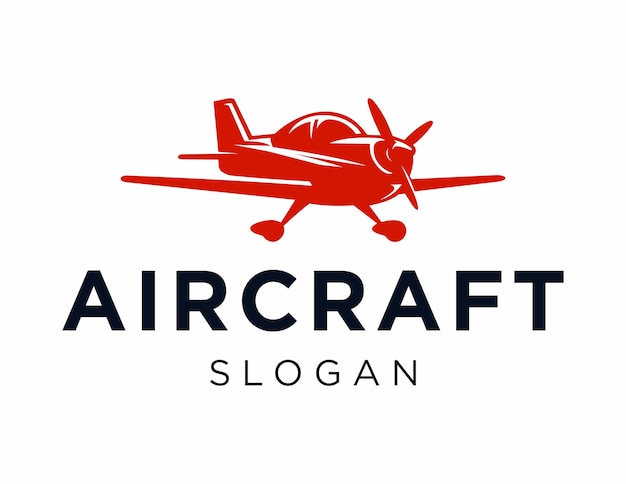Vecteur design du logo de l'avion créé à l'aide de l'application corel draw 2018 sur un fond blanc