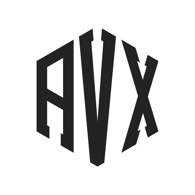 Design du logo AVX Lettres initiales Monogramme AVX Logo en utilisant une forme hexagonique