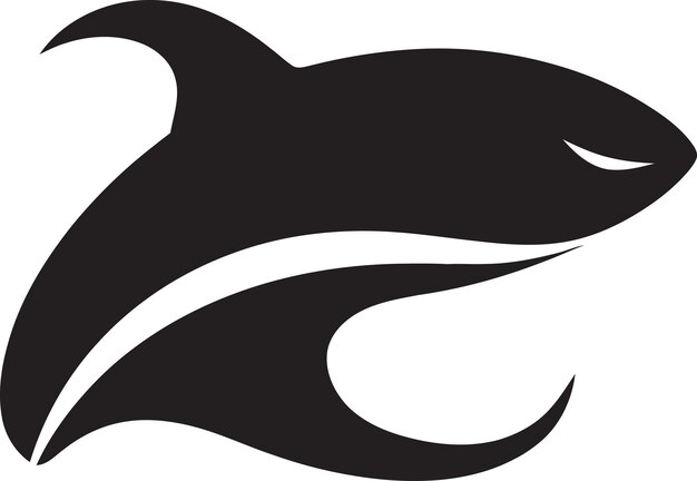 Vecteur design du logo de la baleine de la sérénité maritime opus océanique icône de baleine emblématique