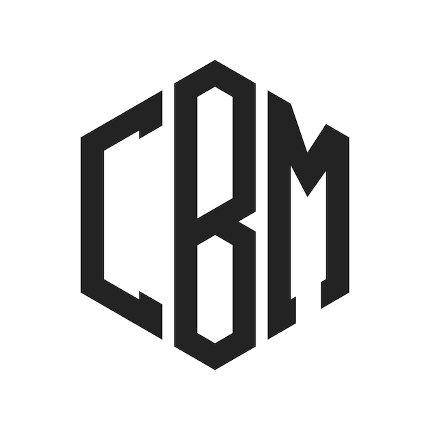 Design du logo CBM Lettres initiales Logo du monogramme CBM en utilisant la forme d'hexagone