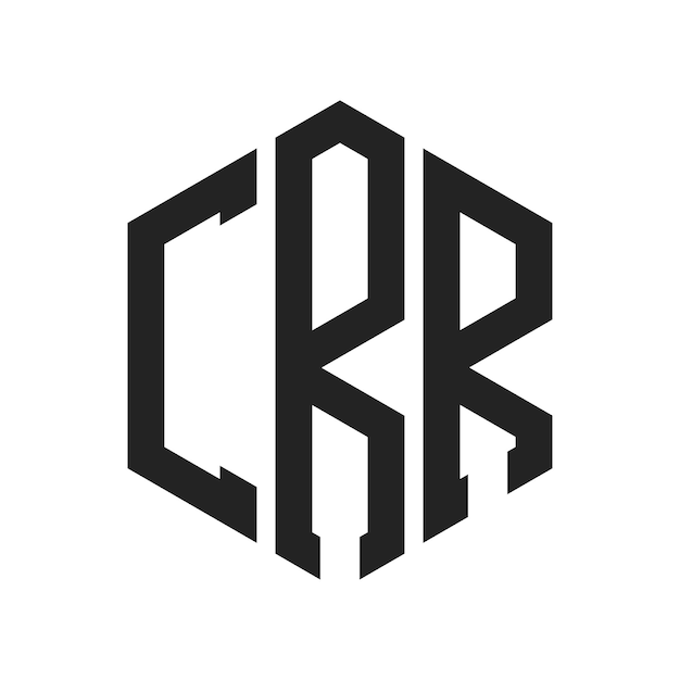 Design du logo CRR Lettres initiales CRR Monogramme Logo en forme d'hexagone