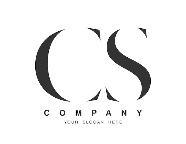 Design du logo CS Lettres initiales c et s style de police de police créative nom de société classique typographie logo ou identité à la mode