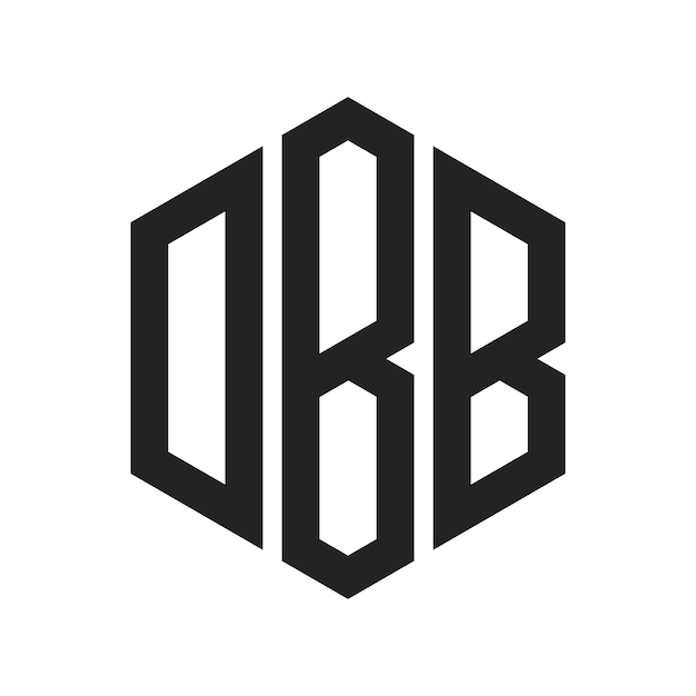 Design du logo DBB Lettres initiales Logo du monogramme DBB en utilisant la forme d'hexagone