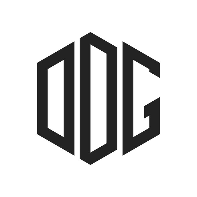 Design du logo DDG Lettres initiales DDG Monogramme Logo en forme d'hexagone