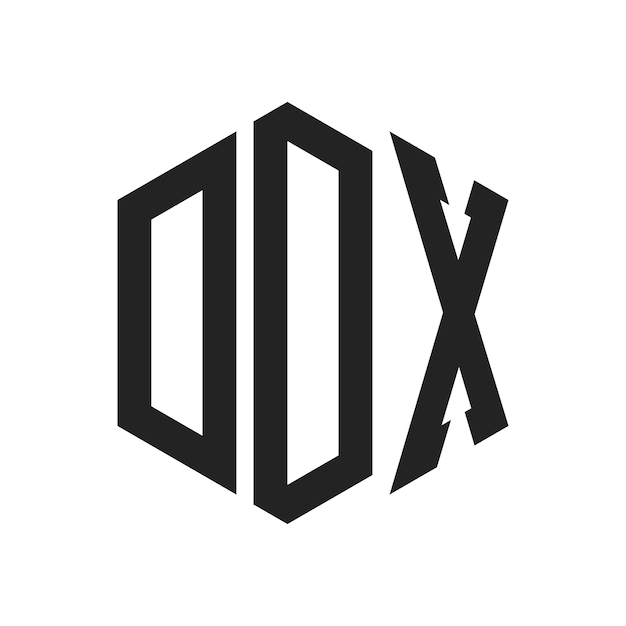 Design du logo DDX Lettres initiales Monogramme DDX Logo en utilisant la forme d'hexagone