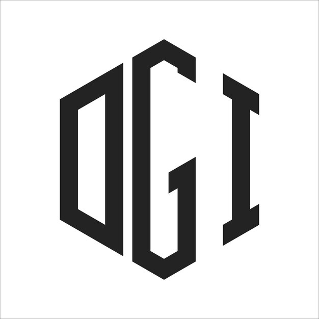 Design du logo DGI Lettres initiales Logo du monogramme DGI en utilisant la forme d'hexagone