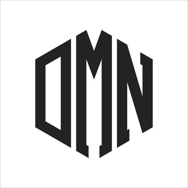 Design du logo DMN Lettres initiales Logo du monogramme DMN en utilisant la forme d'hexagone