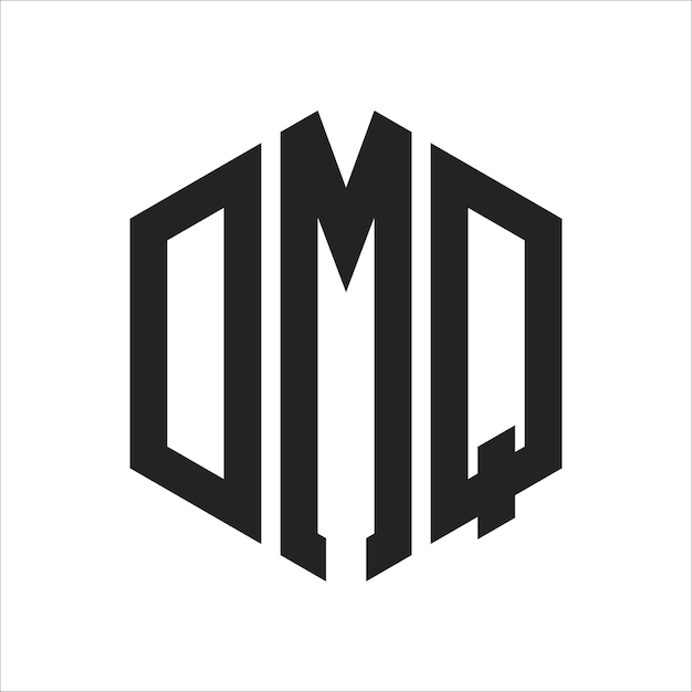 Design du logo DMQ Lettres initiales Logo du monogramme DMQ en utilisant la forme d'hexagone
