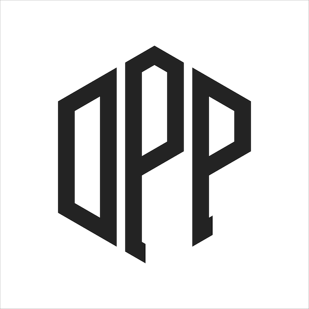 Design du logo DPP Lettres initiales Logo du monogramme DPP en forme d'hexagone