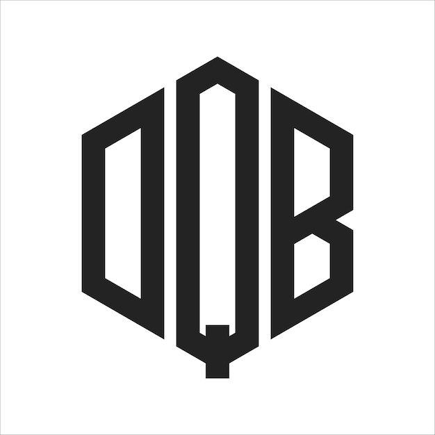 Design du logo DQB Lettres initiales Logo du monogramme DQB en utilisant la forme d'hexagone