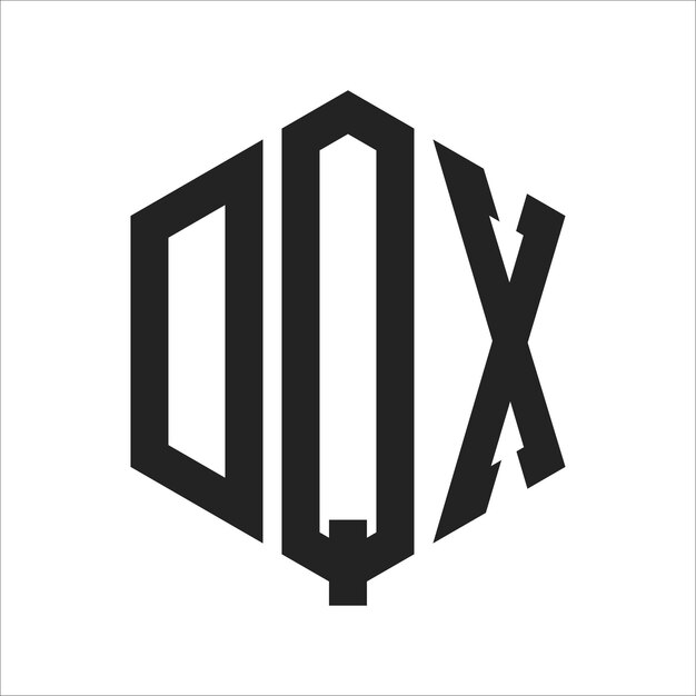 Design du logo DQX Lettres initiales Logo du monogramme DQX en utilisant la forme d'hexagone