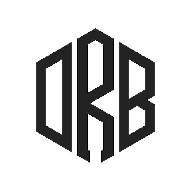 Design du logo DRB Lettres initiales Logo du monogramme DRB en utilisant la forme d'hexagone