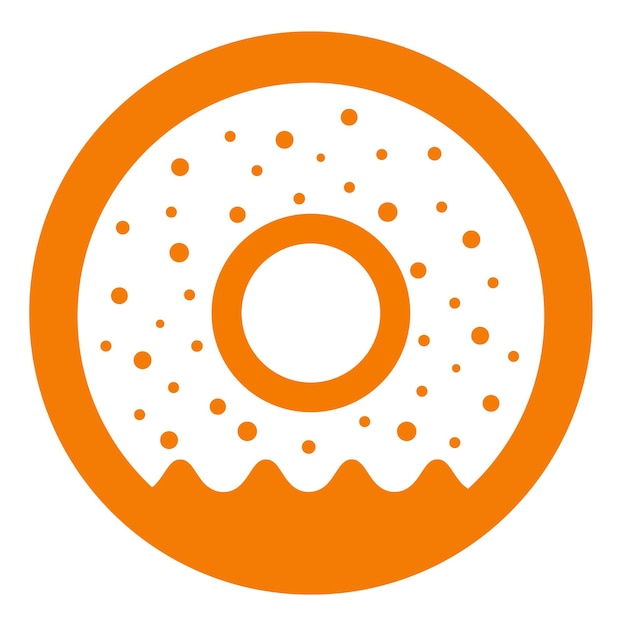 Design du logo du donut dans un style minimaliste Icône de restauration rapide Illustration vectorielle