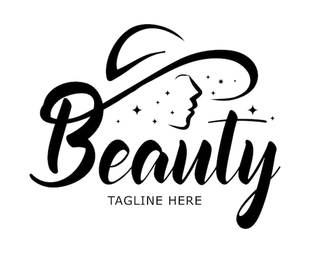 Vecteur design du logo du salon de beauté pour femmes vectoriel