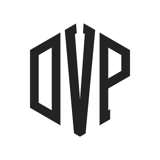 Design du logo DVP Lettres initiales Logo du monogramme DVP en utilisant la forme d'hexagone