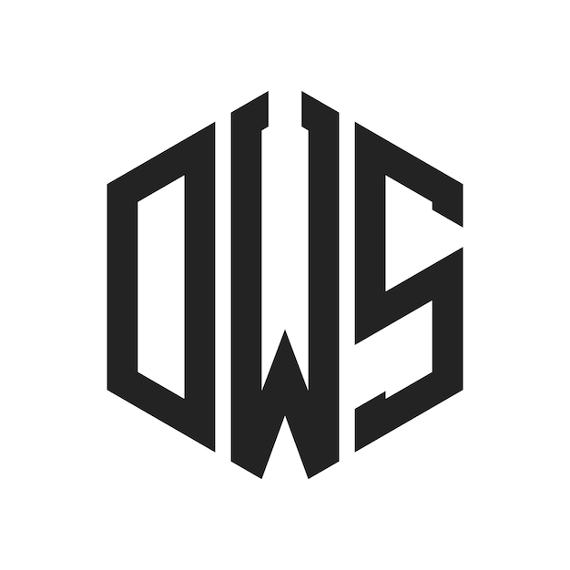 Design du logo DWS Lettres initiales Logo du monogramme DWS en utilisant la forme d'hexagone