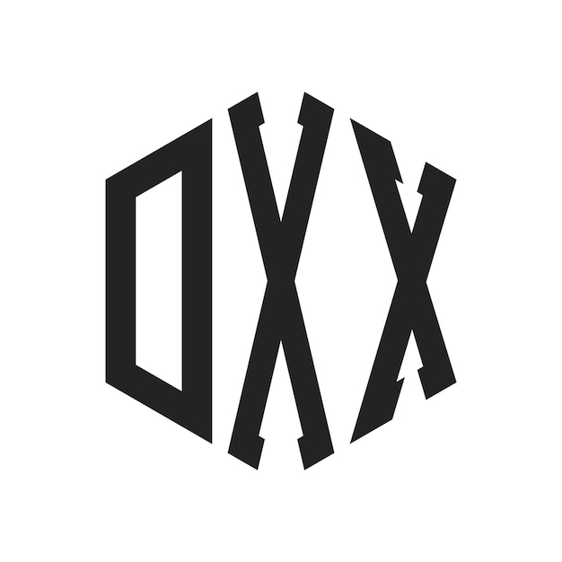 Design du logo DXX Lettres initiales DXX Monogramme Logo en forme d'hexagone