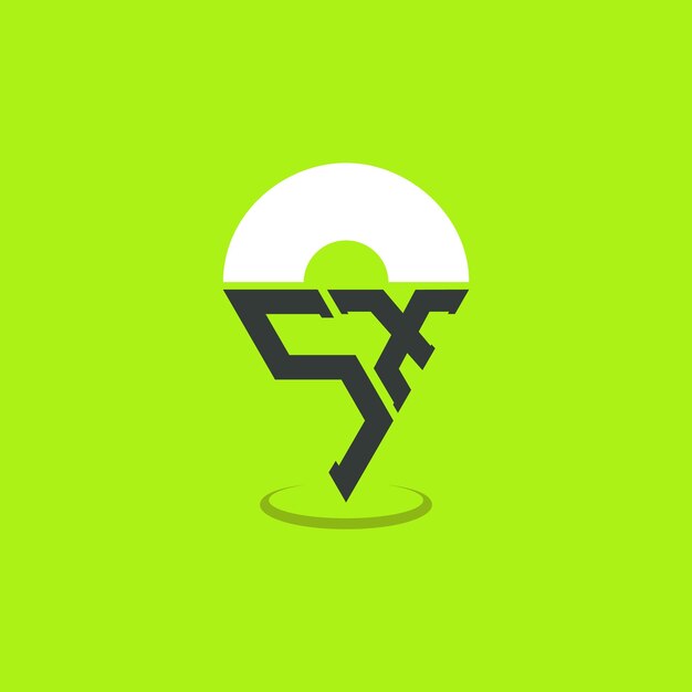 Design du logo de l'emplacement des lettres SX Initiales modernes Logo SX Pinpoint pour les applications de cartes de navigation et les entreprises basées sur la localisation