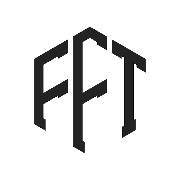 Design du logo FFT Lettres initiales FFT Monogramme Logo en forme d'hexagone