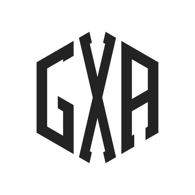 Design du logo GXA Lettres initiales Le logo du monogramme GXA en forme d'hexagone
