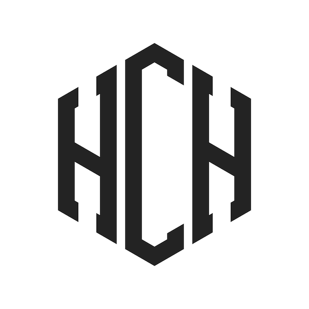 Design du logo HCH Lettres initiales Logo du monogramme HCH en forme d'hexagone