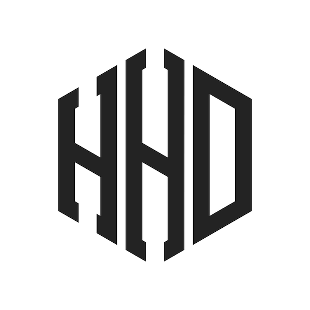 Design du logo HHD Lettres initiales Logo du monogramme HHD en utilisant la forme d'hexagone