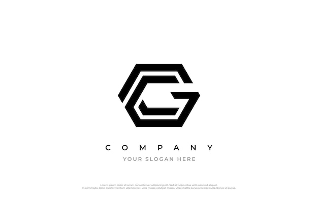 Design du logo avec les initiales CG ou GC Monogram