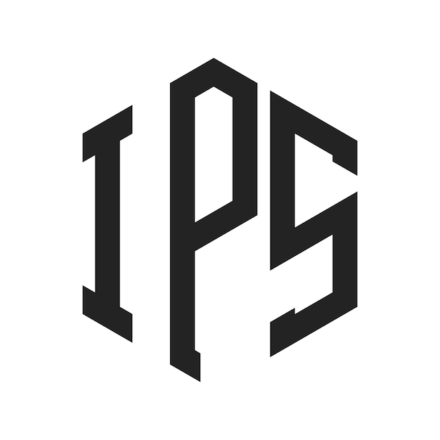 Design du logo IPS Lettres initiales Monogramme IPS Logo en utilisant une forme hexagonique