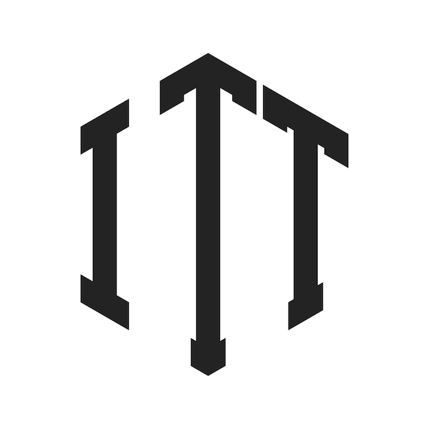 Design du logo ITT Lettres initiales Logo du monogramme ITT en forme d'hexagone