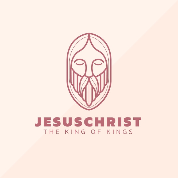 Design du logo de Jésus dessiné à la main