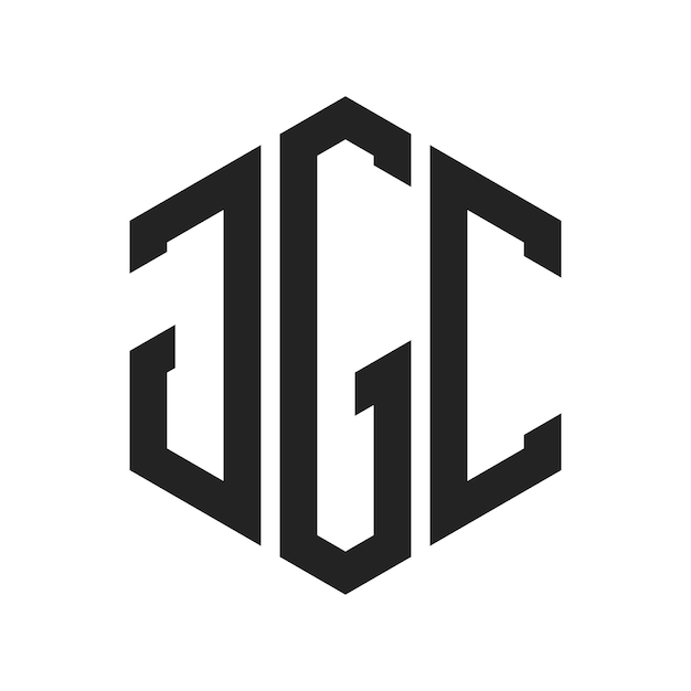 Design du logo JGC Lettres initiales Monogramme JGC Logo en utilisant une forme hexagonique