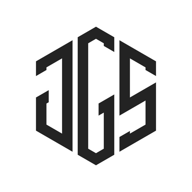 Design du logo JGS Lettres initiales Monogramme JGS Logo en utilisant une forme hexagonique