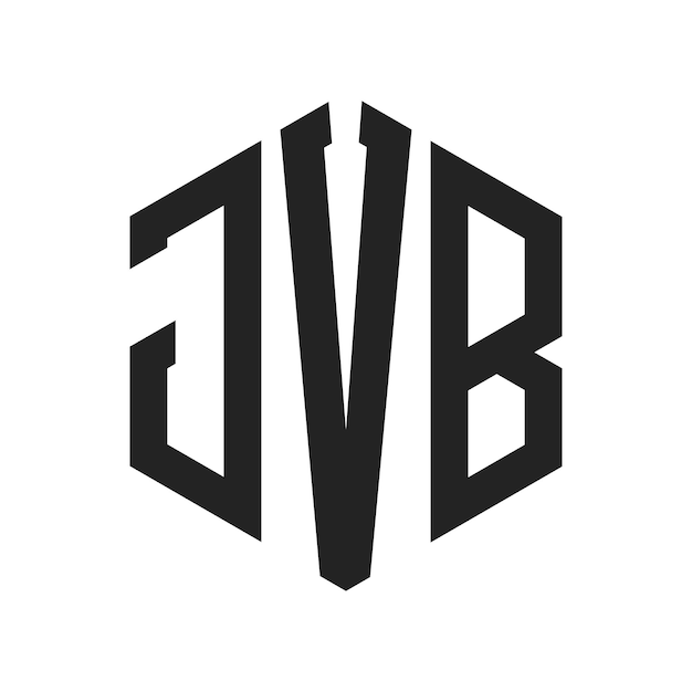 Design du logo JVB Lettres initiales Logo du monogramme JVB en utilisant la forme d'hexagone