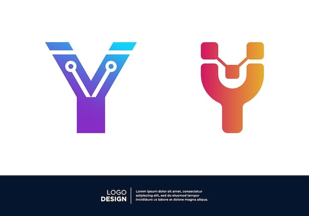 Design Du Logo De La Lettre Y De L'intelligence Artificielle