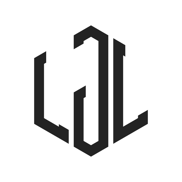 Design du logo LJL Lettres initiales Logo du monogramme LJL en forme d'hexagone