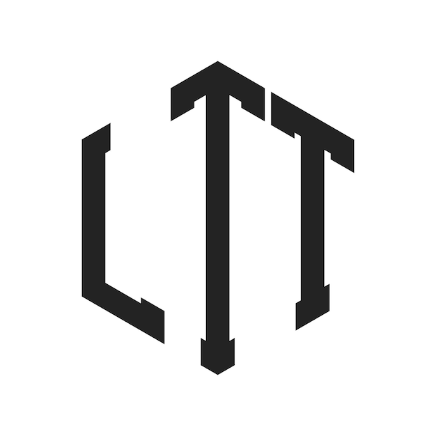 Design du logo LTT Lettres initiales Logo du monogramme LTT en forme d'hexagone
